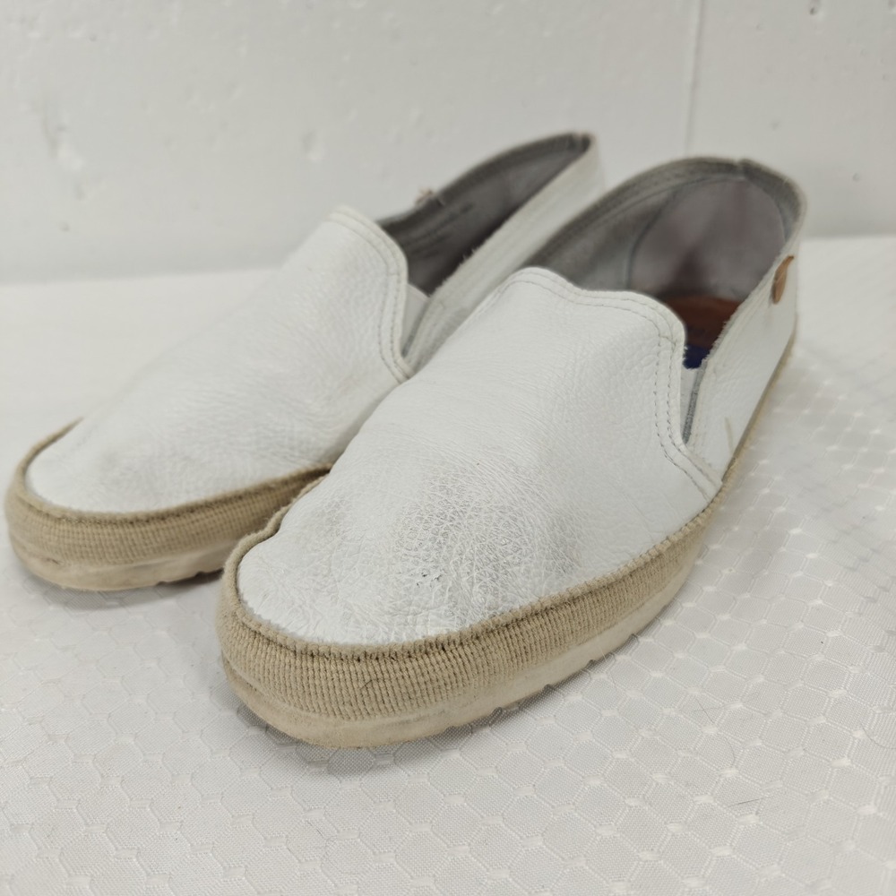 Verbenas‎ Noelia White Leather Loafer Flats Shoes Size 40 Womens